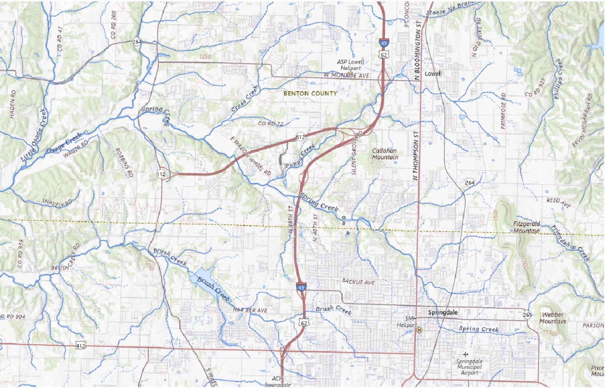 Map of Spring Creek